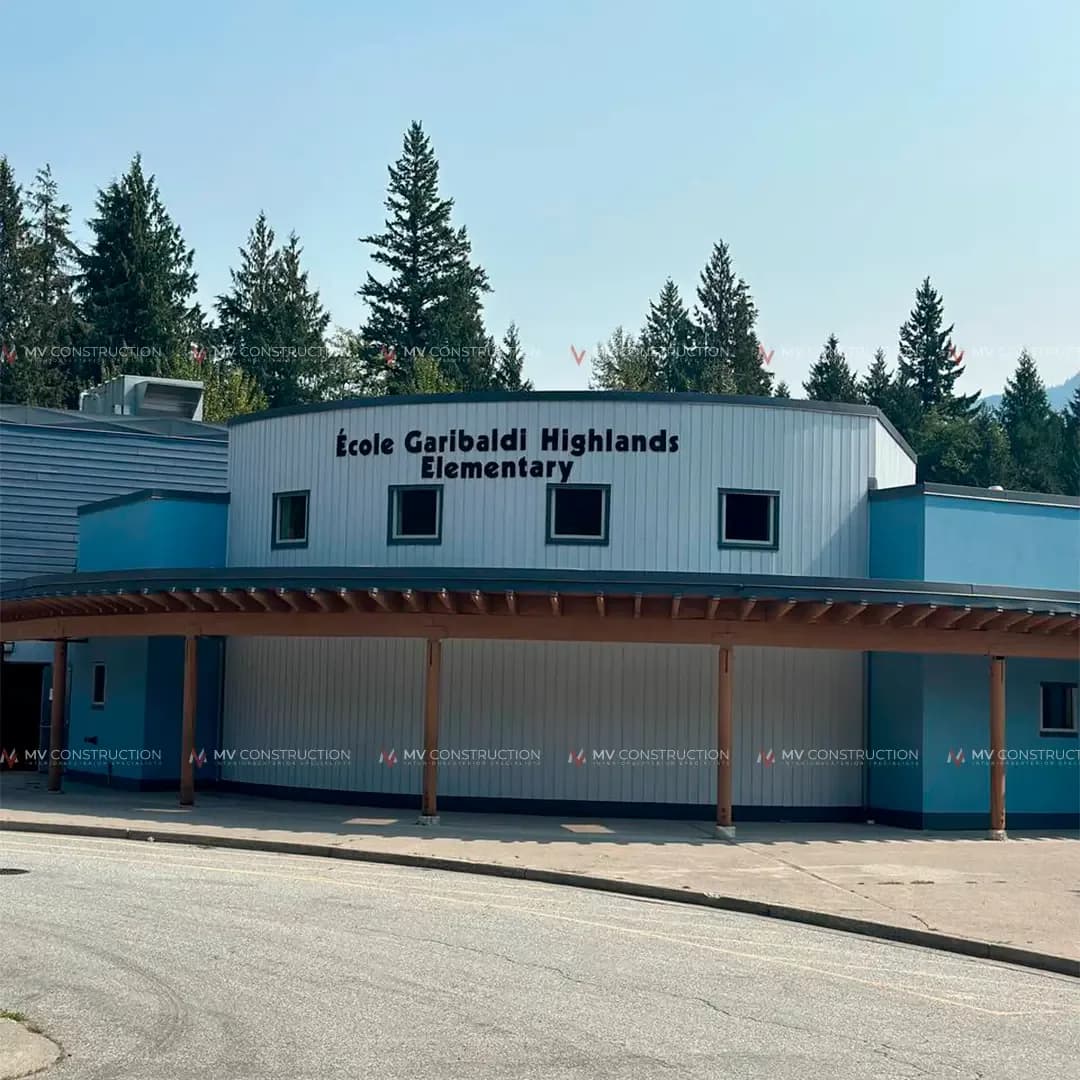 Garibaldi Highlands Elementary, Squamish, BC. Siding, Stucco by MV Construction